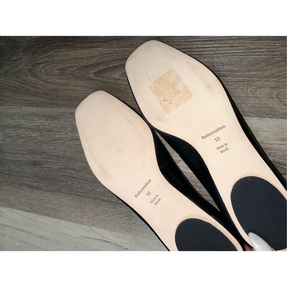 Reformation Prudence Leather Ballet Flats Size 10 $228 - Picture 11 of 11